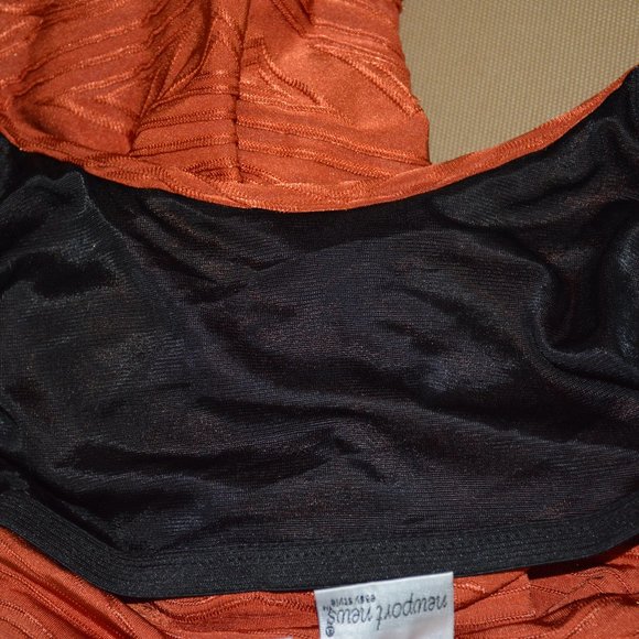 Vintage Newport News Persimmon Stretch Double Spaghetti Strap Full Length - Picture 6 of 7